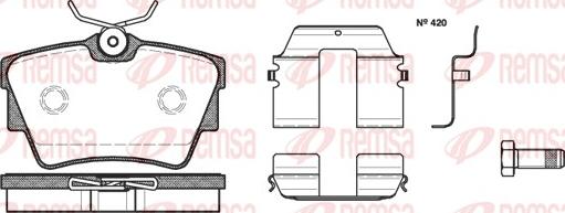 Remsa 0591.20 - Kit de plaquettes de frein, frein à disque cwaw.fr