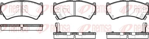 Remsa 0592.52 - Kit de plaquettes de frein, frein à disque cwaw.fr