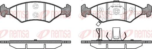 Remsa 0502.22 - Kit de plaquettes de frein, frein à disque cwaw.fr