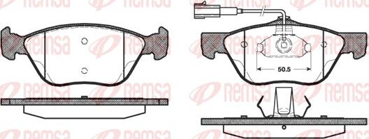 Remsa 0589.32 - Kit de plaquettes de frein, frein à disque cwaw.fr