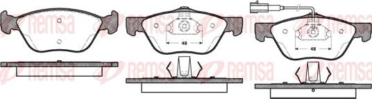 Remsa 0589.21 - Kit de plaquettes de frein, frein à disque cwaw.fr