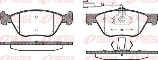 Remsa 0589.22 - Kit de plaquettes de frein, frein à disque cwaw.fr