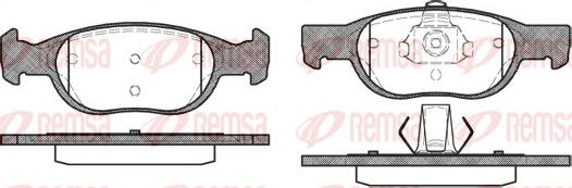 Remsa 0588.10 - Kit de plaquettes de frein, frein à disque cwaw.fr