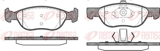 Remsa 0587.00 - Kit de plaquettes de frein, frein à disque cwaw.fr