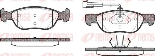 Remsa 0587.12 - Kit de plaquettes de frein, frein à disque cwaw.fr