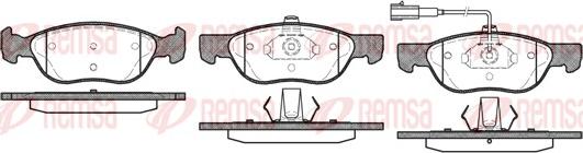 Remsa 0587.21 - Kit de plaquettes de frein, frein à disque cwaw.fr