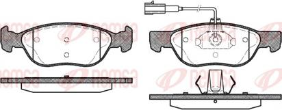 Remsa 0587.22 - Kit de plaquettes de frein, frein à disque cwaw.fr