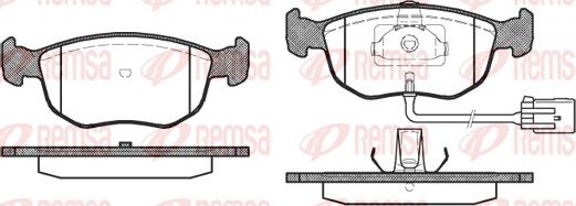 Remsa 0575.02 - Kit de plaquettes de frein, frein à disque cwaw.fr