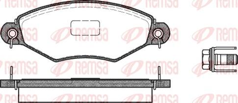 Remsa 0643.10 - Kit de plaquettes de frein, frein à disque cwaw.fr