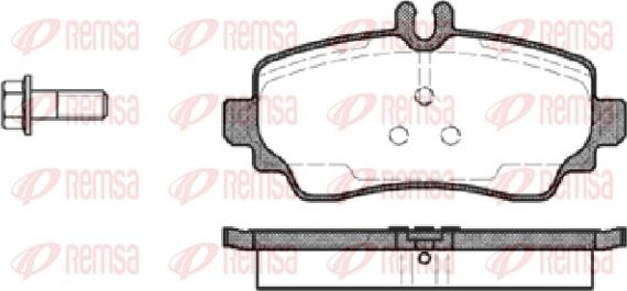 Remsa 0650.00 - Kit de plaquettes de frein, frein à disque cwaw.fr