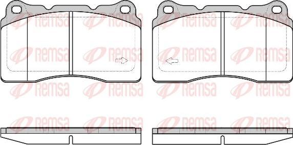 Remsa 0666.40 - Kit de plaquettes de frein, frein à disque cwaw.fr