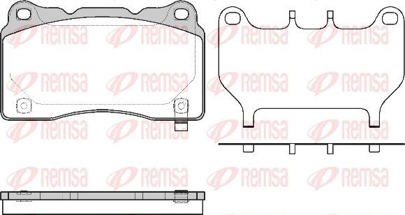 Remsa 0666.64 - Kit de plaquettes de frein, frein à disque cwaw.fr