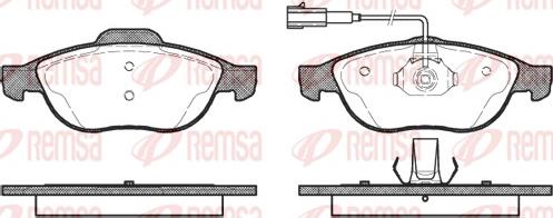 Remsa 0660.22 - Kit de plaquettes de frein, frein à disque cwaw.fr