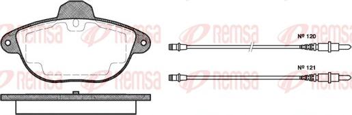 Remsa 0608.04 - Kit de plaquettes de frein, frein à disque cwaw.fr