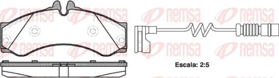 Remsa 0614.12 - Kit de plaquettes de frein, frein à disque cwaw.fr