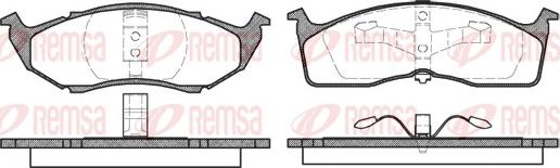 Remsa 0610.00 - Kit de plaquettes de frein, frein à disque cwaw.fr