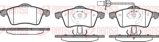 Remsa 0618.01 - Kit de plaquettes de frein, frein à disque cwaw.fr