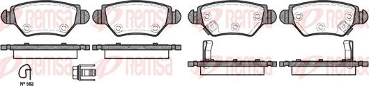 Remsa 0685.22 - Kit de plaquettes de frein, frein à disque cwaw.fr