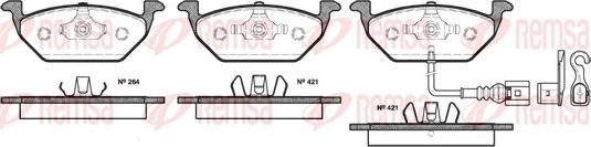 Remsa 0633.21 - Kit de plaquettes de frein, frein à disque cwaw.fr