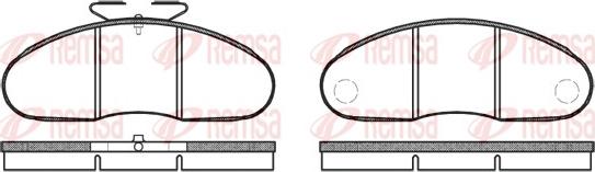 Remsa 0048.10 - Kit de plaquettes de frein, frein à disque cwaw.fr