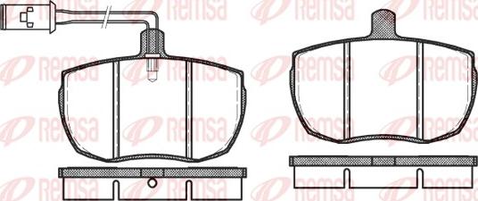 Remsa 0056.12 - Kit de plaquettes de frein, frein à disque cwaw.fr