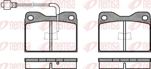 Remsa 0008.02 - Kit de plaquettes de frein, frein à disque cwaw.fr