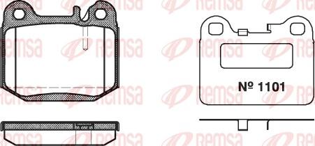 Remsa 0014.40 - Kit de plaquettes de frein, frein à disque cwaw.fr