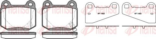 Remsa 0014.52 - Kit de plaquettes de frein, frein à disque cwaw.fr