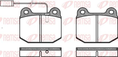 Remsa 0014.21 - Kit de plaquettes de frein, frein à disque cwaw.fr