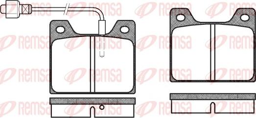 Remsa 0013.02 - Kit de plaquettes de frein, frein à disque cwaw.fr