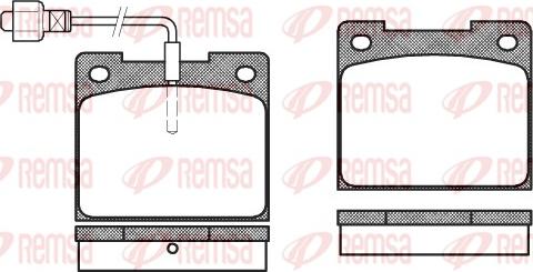 Remsa 0039.02 - Kit de plaquettes de frein, frein à disque cwaw.fr