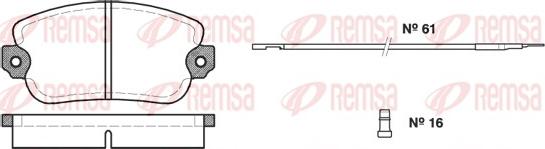 Remsa 0024.02 - Kit de plaquettes de frein, frein à disque cwaw.fr