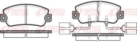 Remsa 0025.22 - Kit de plaquettes de frein, frein à disque cwaw.fr