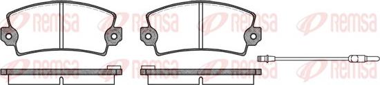 Remsa 0021.96 - Kit de plaquettes de frein, frein à disque cwaw.fr