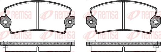 Remsa 0021.06 - Kit de plaquettes de frein, frein à disque cwaw.fr