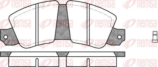 Remsa 0023.02 - Kit de plaquettes de frein, frein à disque cwaw.fr