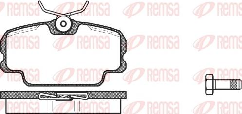 Remsa 0145.00 - Kit de plaquettes de frein, frein à disque cwaw.fr