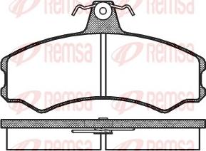 Remsa 0143.00 - Kit de plaquettes de frein, frein à disque cwaw.fr