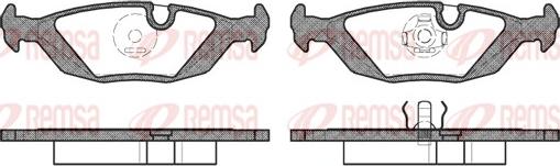 Remsa 0155.00 - Kit de plaquettes de frein, frein à disque cwaw.fr