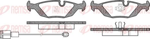 Remsa 0155.12 - Kit de plaquettes de frein, frein à disque cwaw.fr