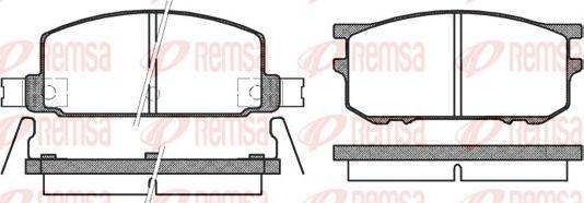 Remsa 0109.12 - Kit de plaquettes de frein, frein à disque cwaw.fr