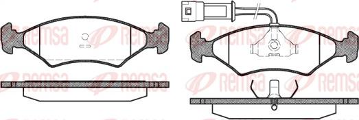 Remsa 0119.22 - Kit de plaquettes de frein, frein à disque cwaw.fr