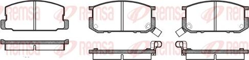 Remsa 0180.02 - Kit de plaquettes de frein, frein à disque cwaw.fr