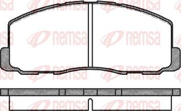 Remsa 0188.00 - Kit de plaquettes de frein, frein à disque cwaw.fr