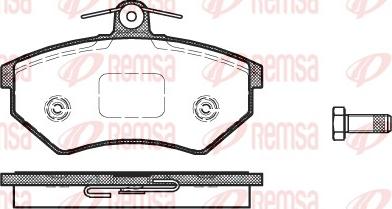 Remsa 0134.50 - Kit de plaquettes de frein, frein à disque cwaw.fr