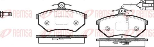 Remsa 0134.62 - Kit de plaquettes de frein, frein à disque cwaw.fr