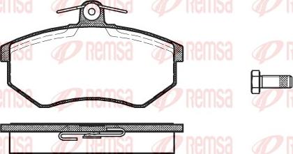 Remsa 0134.00 - Kit de plaquettes de frein, frein à disque cwaw.fr