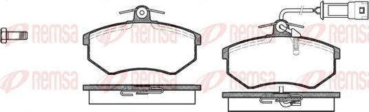 Remsa 0134.02 - Kit de plaquettes de frein, frein à disque cwaw.fr