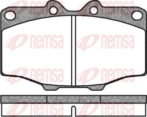 Remsa 0132.00 - Kit de plaquettes de frein, frein à disque cwaw.fr