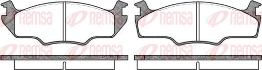 Remsa 0121.00 - Kit de plaquettes de frein, frein à disque cwaw.fr